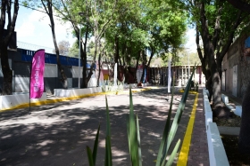 Ayuntamiento de Puebla mejora zona peatonal del BINE