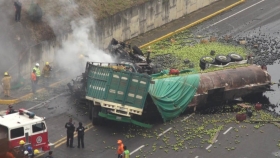 La circulación permaneció cerrada para las maniobras de retiro de vehículos 