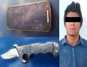 Detiene a ladrón de celular