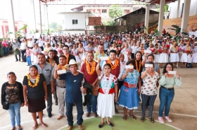 Entrega Trabajo becas de capacitación en la Sierra Norte