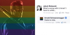  Arnold Schwarzenegger respondi&oacute; con una de sus frases m&aacute;s memorables: "Hasta la vista"