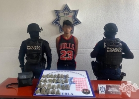 Captura a presunto distribuidor de droga en Balcones del Sur