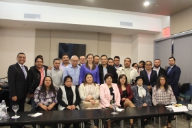 Martha Erika Alonso también acudió a un desayuno de la Organización de Migrantes de Brooklyn 