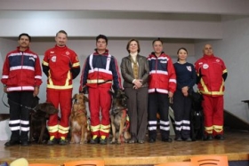 Recibió la certificación internacional IRO para el equipo de Búsqueda y Rescate SAR K9