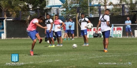 Racing practicó con esa dinámica cargada de intensidad hoy por la mañana.