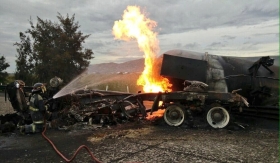 Bomberos de diversos municipios laboraron en la zona 